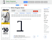 Tablet Screenshot of gamehangman.com